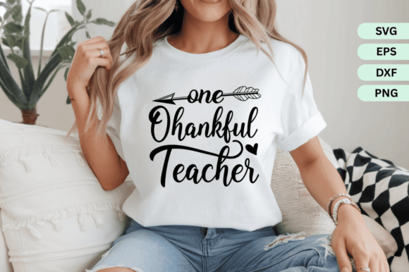 Download One Thankful Teacher SVG, PNG Design - Premium Bundle